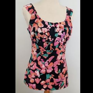 MAKE OFFER: Ann Taylor  Colorful Sleeveless Gathered Bodice Top
